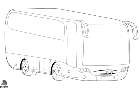 Mercedes Bus Coloring page
