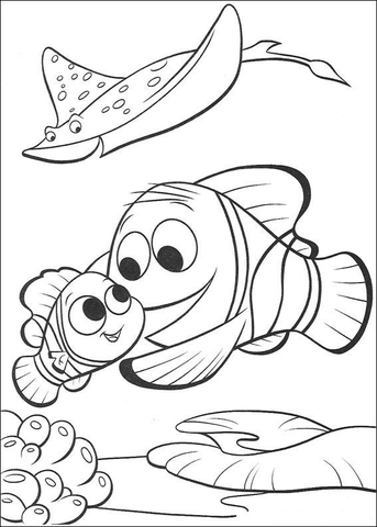 Marlin Is Finding Nemo  Coloring page