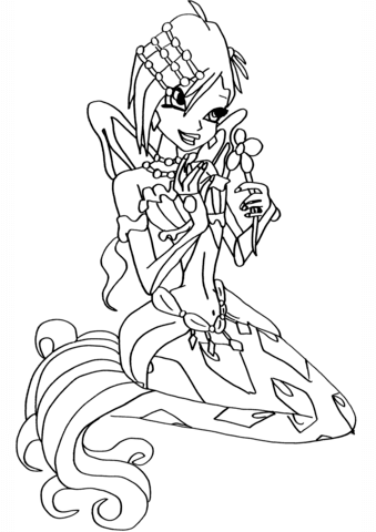 Mermaid Tecna Coloring page