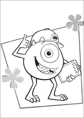 Mike Says Ok!  Coloring page