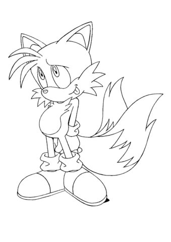 Miles Tails Prower Coloring page