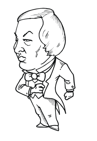 Millard Fillmore Caricature Coloring page