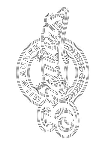 Milwaukee Brewers Logo  Coloring page