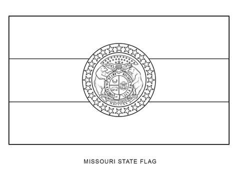 Missouri State Flag Coloring page