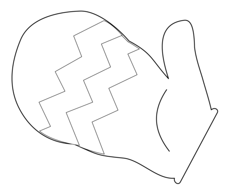 Mitten Coloring page