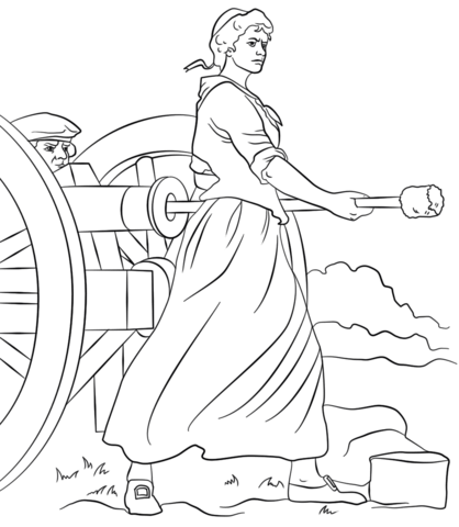 Molly Pitcher Coloring page