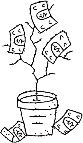 Money Tree  Coloring page