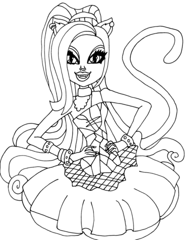 Monster High Catty Noir Coloring page