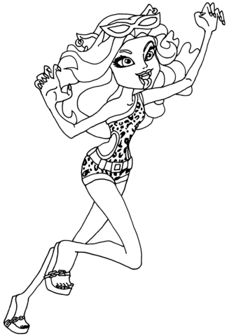 Monster High Clawdeen Wolf Doll Coloring page