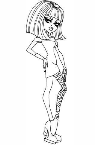 Monster High Cleo Dance Coloring page