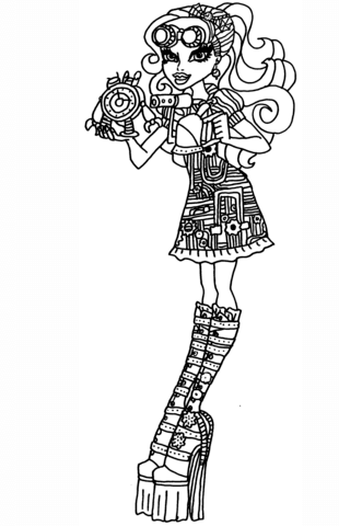 Monster High Robecca Steam Coloring page