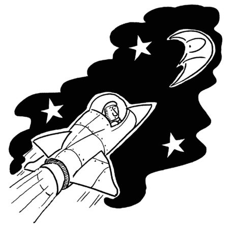Moon Mission Coloring page