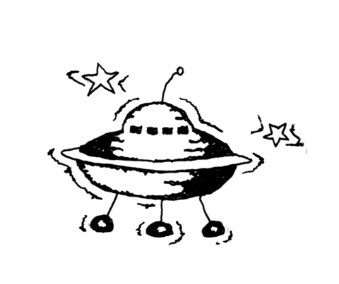 Alien Spacecraft Coloring page