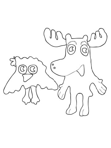 Moose A. Moose and Zee Coloring page