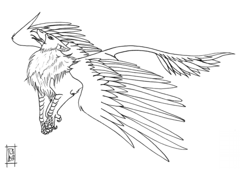 Morh the Griffin Coloring page