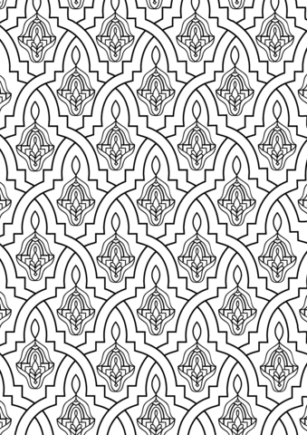 Moroccan Tile Coloring page