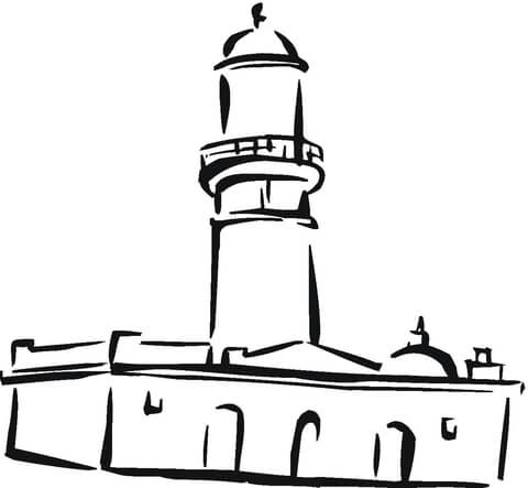 Mosque In The Town   Coloring page