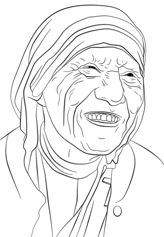 Mother Teresa Coloring page