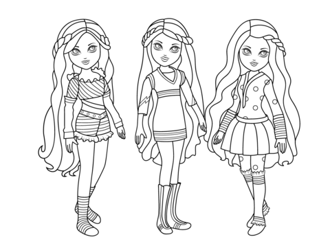Moxie Dolls Coloring page