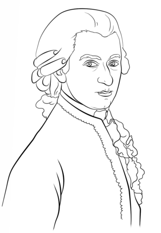 Mozart Coloring page