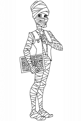 Mr Mummy Coloring page