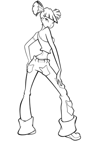 Musa In Nice Pants  Coloring page