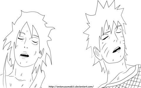 Naruto 698 Naruto and Sasuke Coloring page