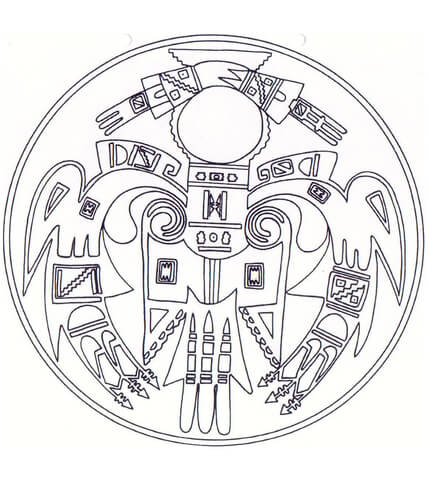 Native American Mandala Coloring page