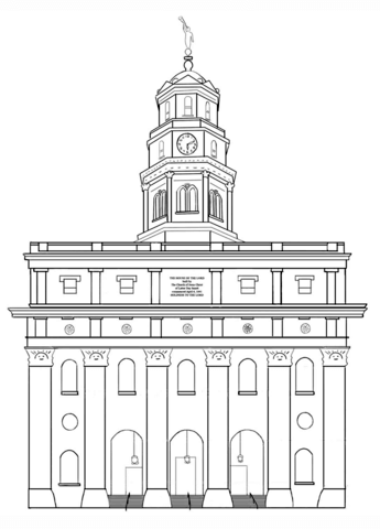 Nauvoo LDS Temple Coloring page