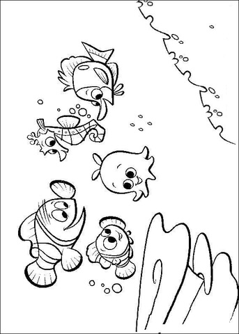 Nemo's Friends  Coloring page