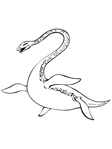 Nessie, Loch Ness Lake Monster Coloring page