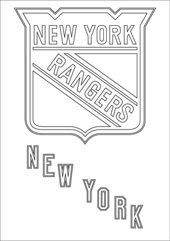 New York Rangers Logo Coloring page