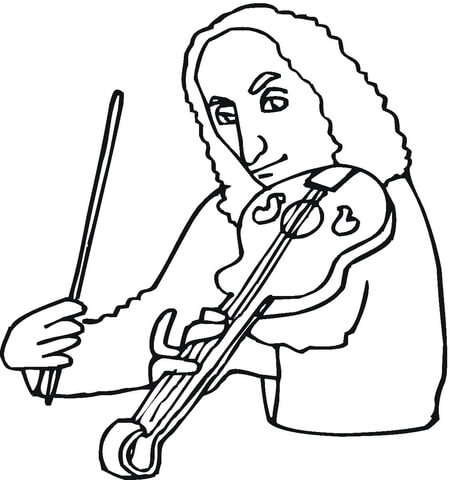 Niccolo Paganini  Coloring page