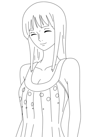 Nico Robin from One Piece Coloring page