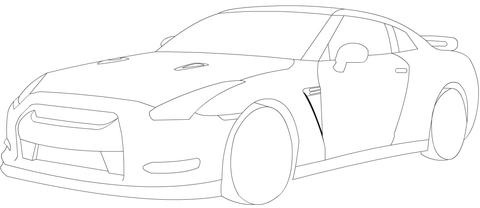 Nissan GTR Coloring page