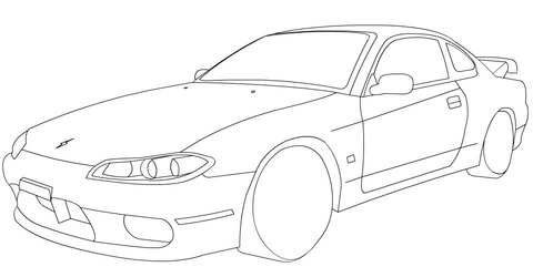 Nissan Silvia S15 Coloring page