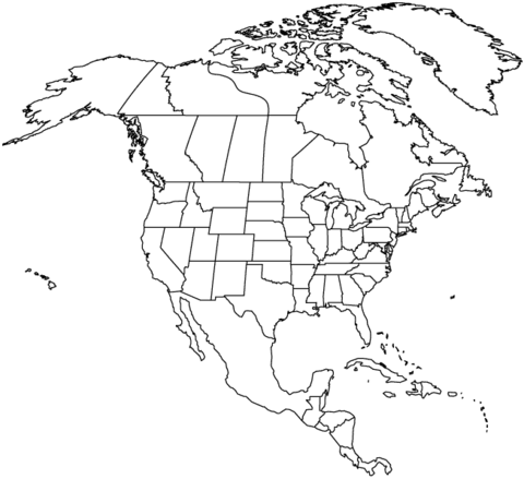 North America Coloring page
