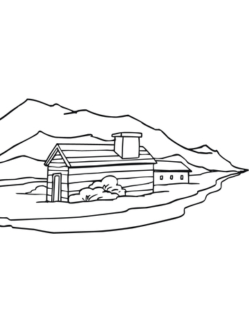 Norway Rural Landscape Coloring page