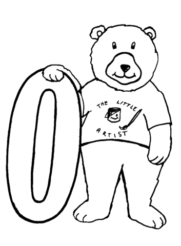 Number 0  Coloring page