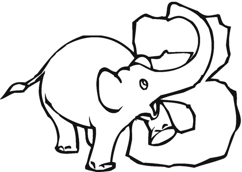 Number 3 Coloring page