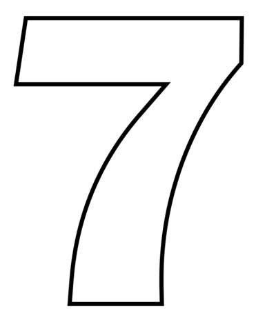 Number 7 Coloring page