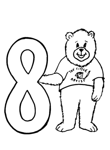 Number 8  Coloring page