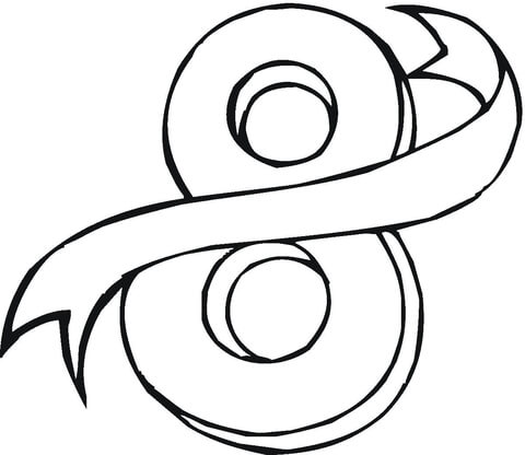 Number 8 Coloring page