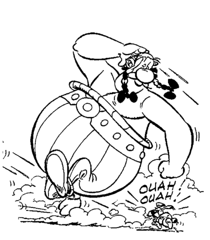 Obelix and Idefix  Coloring page