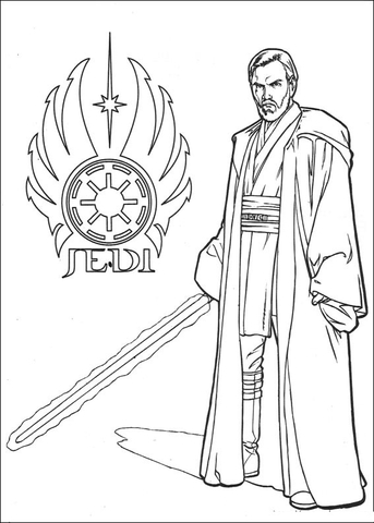 Star Wars Obi Wan Kenobi Coloring page