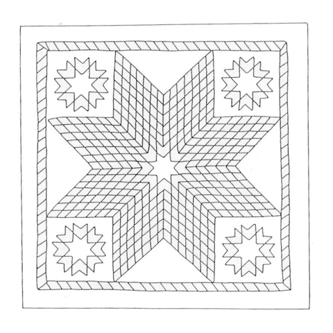 Octagon Star Mandala Coloring page