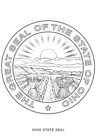 Ohio State Seal Coloring page