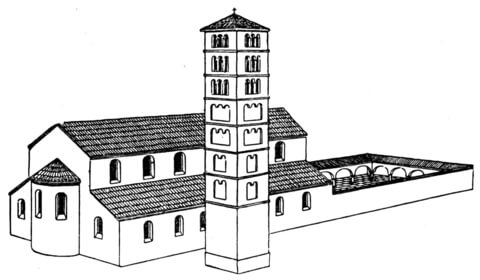 Old Basilica   Coloring page