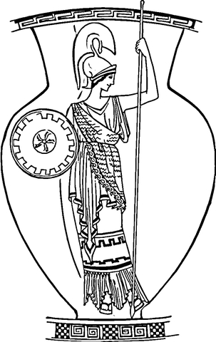 Old Roman Vase  Coloring page