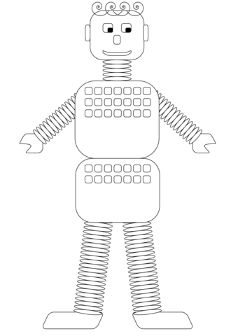 Old Style Robot Coloring page